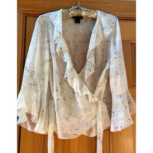 The Limited Wrap Blouse - 100% Silk - Sz M